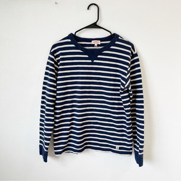 Men’s Armor Lux Stripe Crew Sweatshirt Sz S